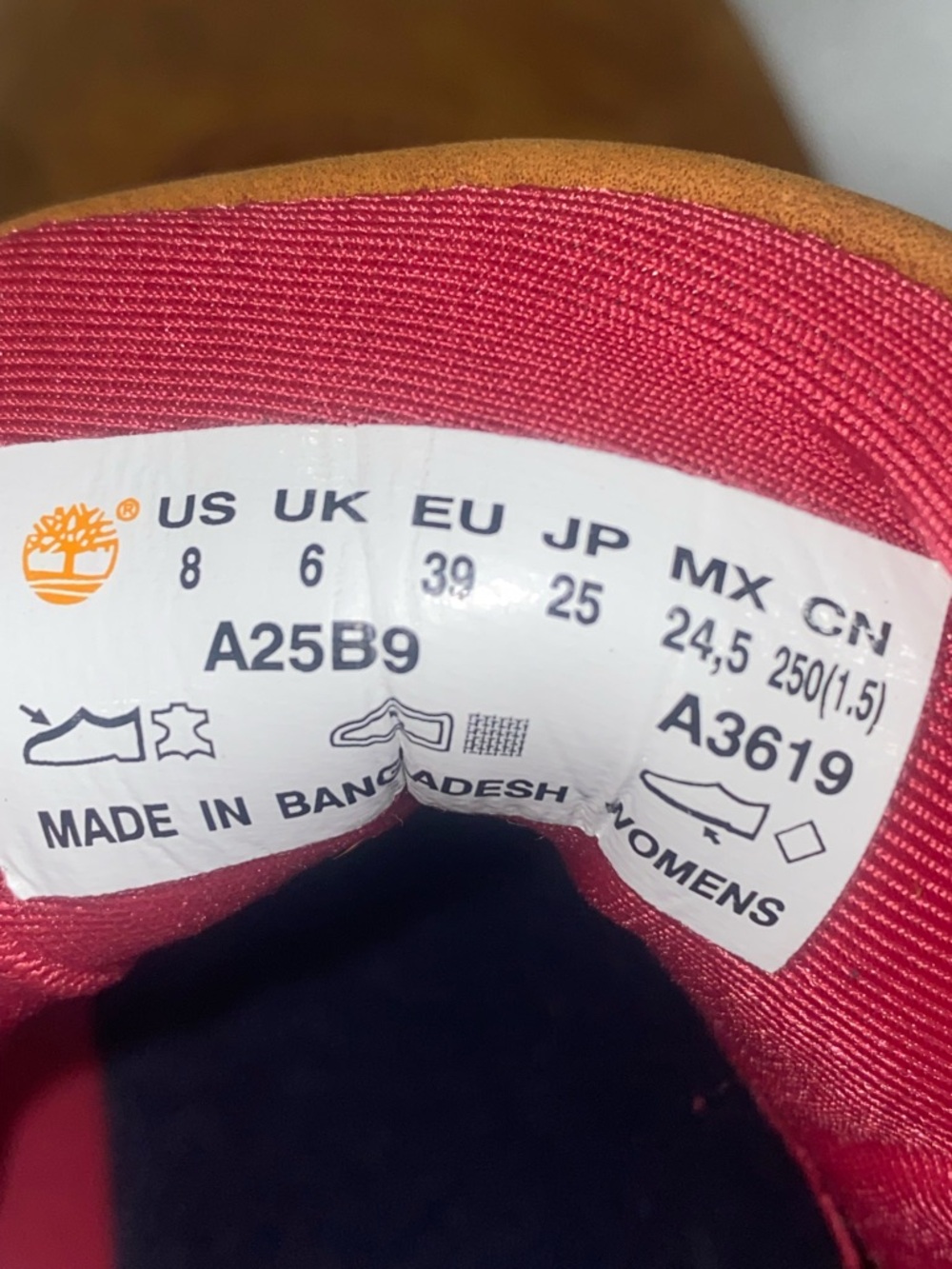 Timberland Chestnut and Navy Lace-Up Hiking Boots - Picture 6 of 7